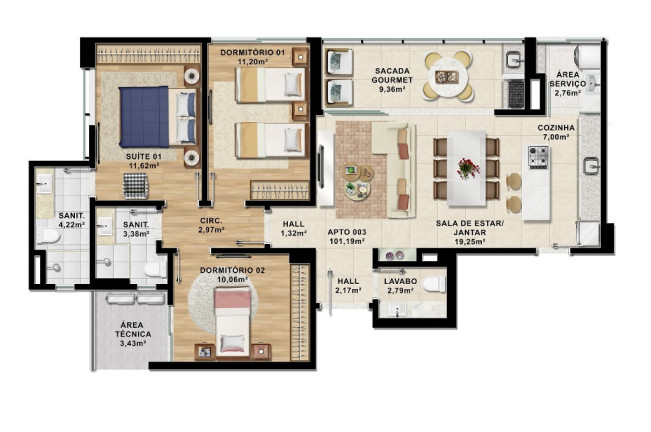 Imagem Apartamento com 3 Quartos à Venda, 101 m² em Renato Gonçalves - Barreiras Imagem Apartamento com 3 Quartos à Venda, 101 m² em Renato Gonçalves - Barreiras