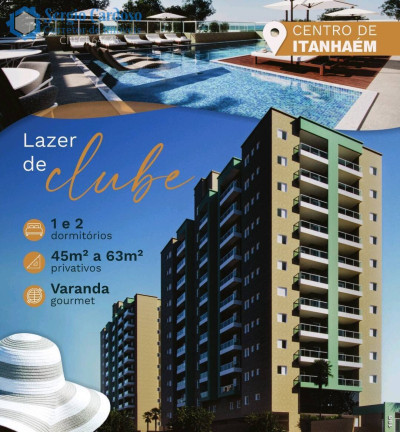 Apartamento com 2 Quartos à Venda, 45 m² em Centro - Itanhaém