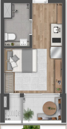 Imagem Studio com 1 Quarto à Venda, 26 m² em Perdizes - São Paulo Imagem Studio com 1 Quarto à Venda, 26 m² em Perdizes - São Paulo