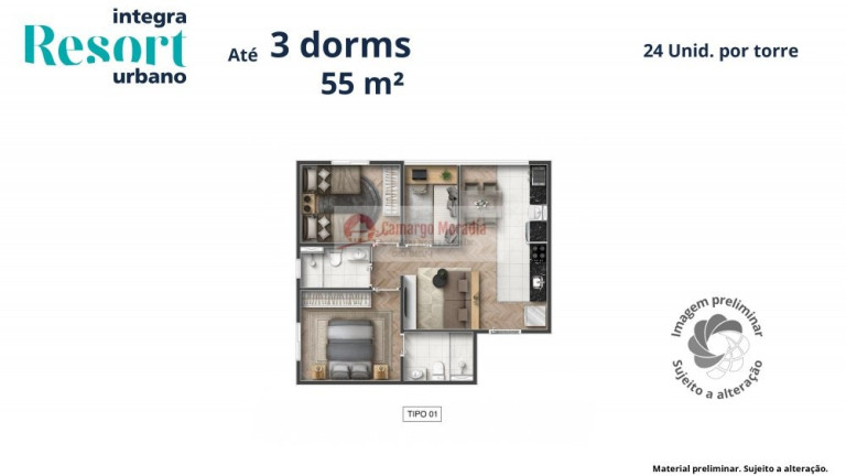 Imagem Apartamento com 2 Quartos à Venda, 46 m² em Parque Residencial Itapeti - Mogi Das Cruzes