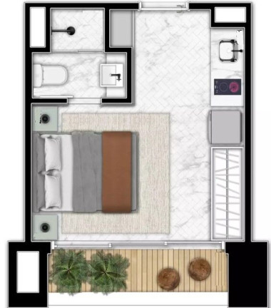 Imagem Apartamento com 1 Quarto à Venda, 27 m² em Itaim Bibi - São Paulo Imagem Apartamento com 1 Quarto à Venda, 27 m² em Itaim Bibi - São Paulo