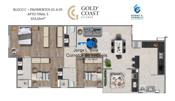 Imagem Apartamento com 3 Quartos à Venda, 103 m² em Portais (polvilho) - Cajamar Imagem Apartamento com 3 Quartos à Venda, 103 m² em Portais (polvilho) - Cajamar