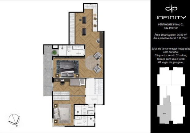 Imagem Apartamento com 3 Quartos à Venda, 107 m² em Centro - São José Dos Pinhais