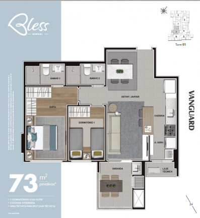 Imagem Apartamento com 3 Quartos à Venda, 107 m² em Cabral - Curitiba