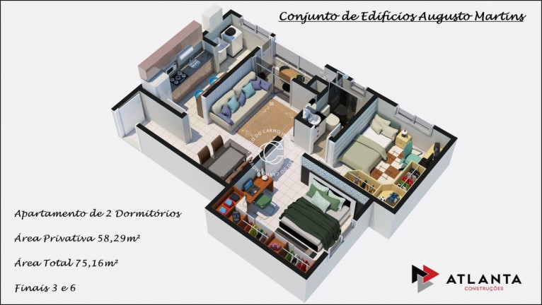 Imagem Apartamento com 2 Quartos à Venda, 58 m² em Uglione - Santa Maria Imagem Apartamento com 2 Quartos à Venda, 58 m² em Uglione - Santa Maria