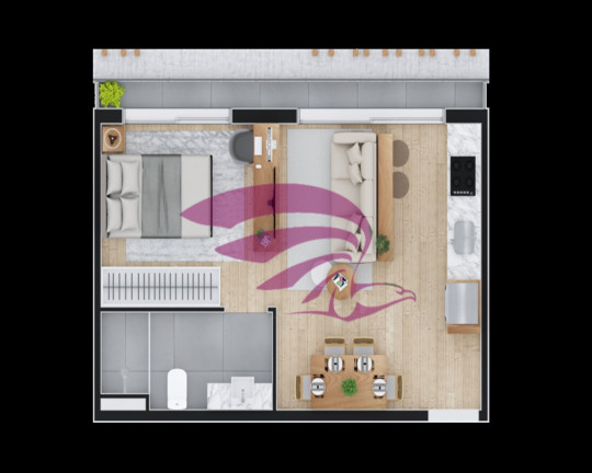 Imagem Imóvel com 1 Quarto à Venda, 49 m² em Batel - Curitiba Imagem Imóvel com 1 Quarto à Venda, 49 m² em Batel - Curitiba