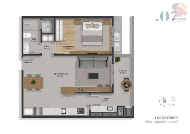 Imagem Apartamento com 2 Quartos à Venda, 71 m² em Barreiros - São José