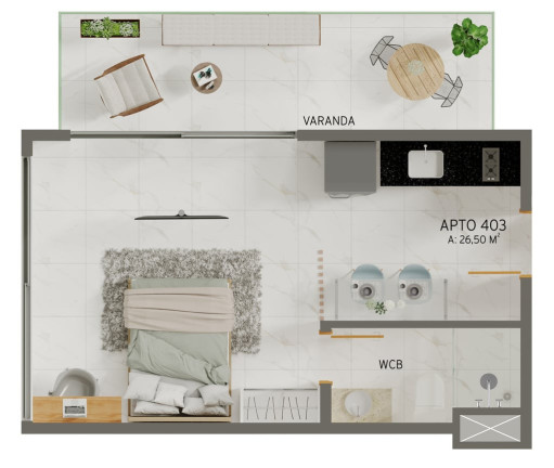 Imagem Apartamento com 1 Quarto à Venda, 40 m² em Jardim Oceania - João Pessoa Imagem Apartamento com 1 Quarto à Venda, 40 m² em Jardim Oceania - João Pessoa