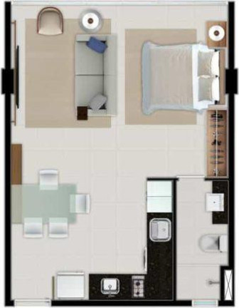 Imagem Apartamento com 1 Quarto à Venda, 37 m² em Aldeota - Fortaleza Imagem Apartamento com 1 Quarto à Venda, 37 m² em Aldeota - Fortaleza