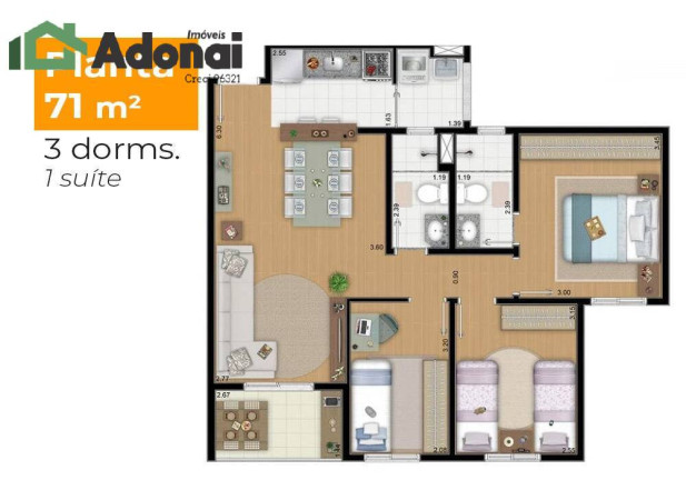 Imagem Apartamento com 3 Quartos à Venda, 71 m² em Vila Nambi - Jundiaí Imagem Apartamento com 3 Quartos à Venda, 71 m² em Vila Nambi - Jundiaí