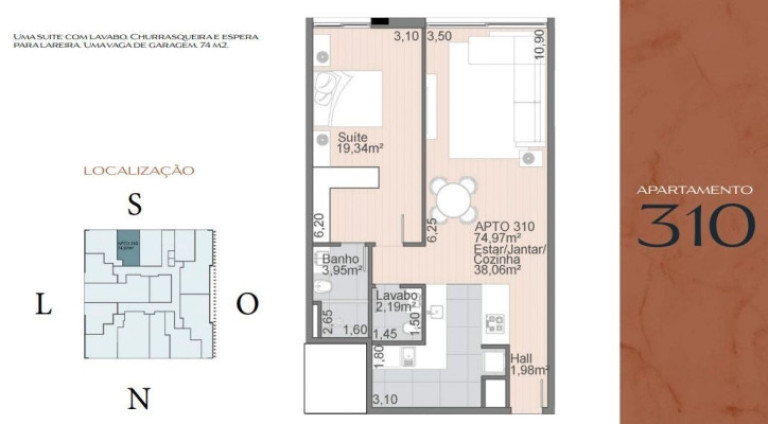Imagem Apartamento com 1 Quarto à Venda, 74 m² em Centro - Gramado Imagem Apartamento com 1 Quarto à Venda, 74 m² em Centro - Gramado