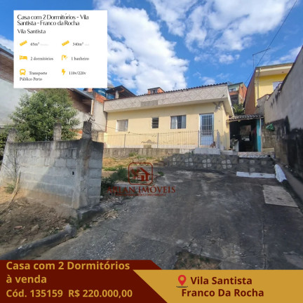 Imagem Casa com 2 Quartos à Venda, 65 m² em Vila Santista - Franco Da Rocha