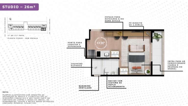 Imagem Imóvel com 1 Quarto à Venda, 26 m² em Santo Amaro - São Paulo
