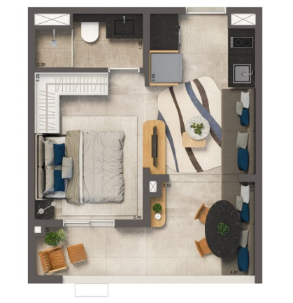 Imagem Imóvel com 2 Quartos à Venda, 38 m² em Brooklin Paulista - São Paulo Imagem Imóvel com 2 Quartos à Venda, 38 m² em Brooklin Paulista - São Paulo