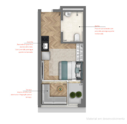 Studio com 1 Quarto à Venda, 28 m² em Vila Clementino - São Paulo