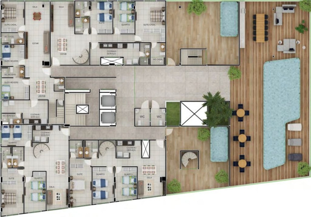 Imagem Apartamento com 1 Quarto à Venda, 67 m² em Bessa - João Pessoa