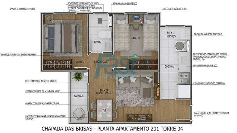 Apartamento com 2 Quartos à Venda, 42 m² em Ribeirão Do Lipa - Cuiabá