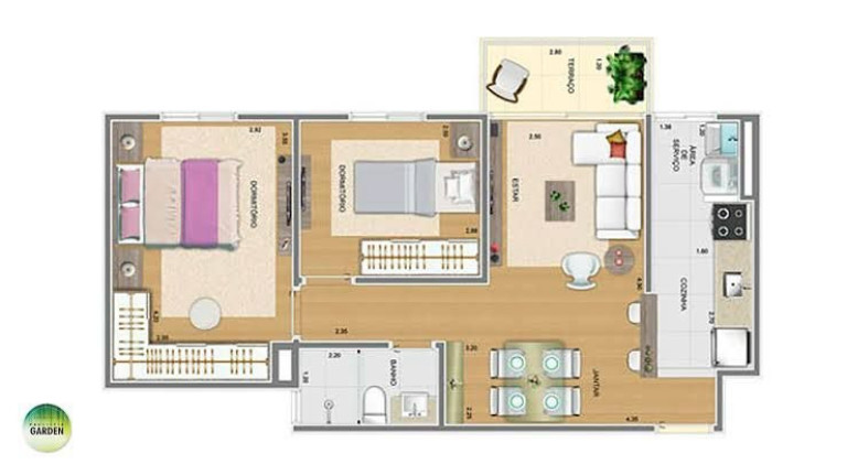 Imagem Apartamento com 2 Quartos à Venda, 55 m² em Pauliceia - São Bernardo Do Campo