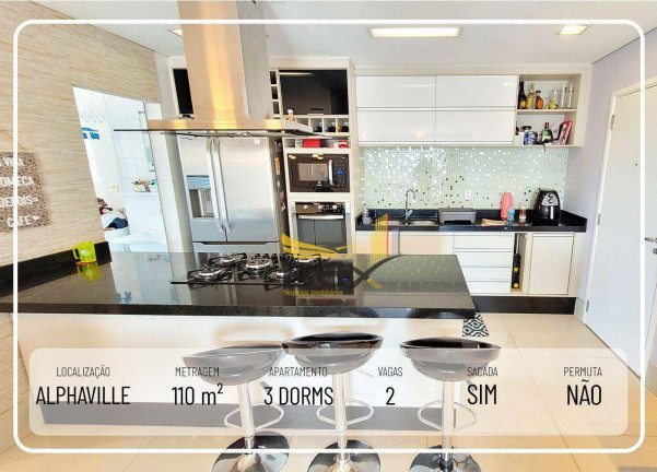 Imagem Apartamento com 3 Quartos à Venda, 110 m² em Alphaville - Santana De Parnaíba Imagem Apartamento com 3 Quartos à Venda, 110 m² em Alphaville - Santana De Parnaíba