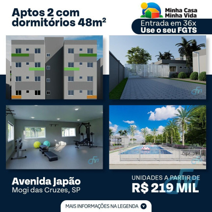 Apartamento com 2 Quartos à Venda, 48 m² em Porteira Preta - Mogi Das Cruzes