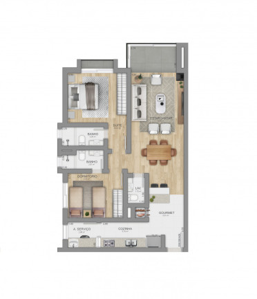 Imagem Apartamento com 2 Quartos à Venda, 82 m² em Centro  - Canela