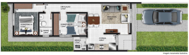 Imagem Casa com 2 Quartos à Venda, 48 m² em Restinga - Porto Alegre Imagem Casa com 2 Quartos à Venda, 48 m² em Restinga - Porto Alegre