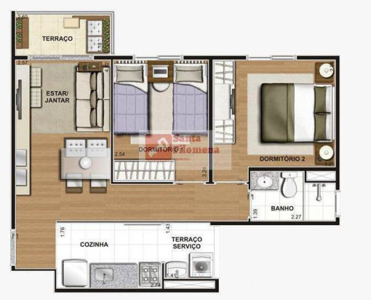 Imagem Apartamento com 2 Quartos à Venda, 47 m² em Jardim Colonial - São Paulo Imagem Apartamento com 2 Quartos à Venda, 47 m² em Jardim Colonial - São Paulo