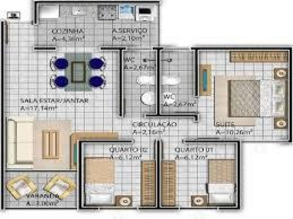 Imagem Apartamento com 2 Quartos à Venda, 66 m² em Gurupi - Teresina Imagem Apartamento com 2 Quartos à Venda, 66 m² em Gurupi - Teresina