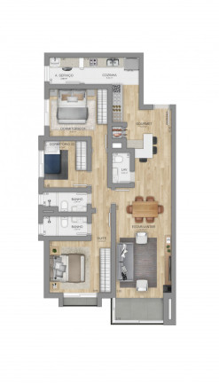 Imagem Apartamento com 2 Quartos à Venda, 82 m² em Centro  - Canela