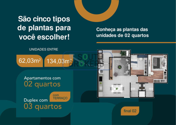 Imagem Apartamento com 2 Quartos à Venda, em Centro - São José Dos Pinhais Imagem Apartamento com 2 Quartos à Venda, em Centro - São José Dos Pinhais