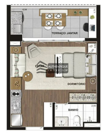 Imagem Apartamento com 1 Quarto à Venda, 42 m² em Vila Mariana - São Paulo