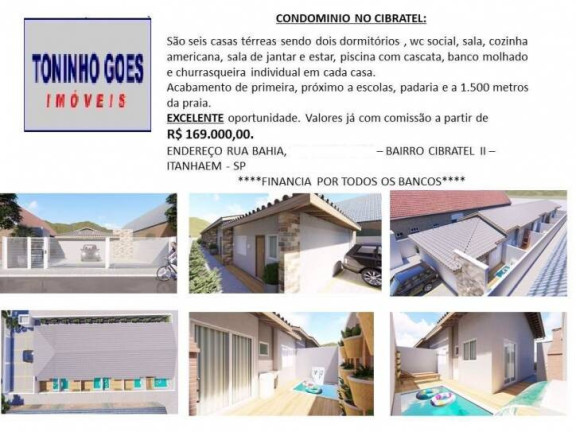 Casa com 2 Quartos à Venda, 150 m² em Cibratel Ii - Itanhaém