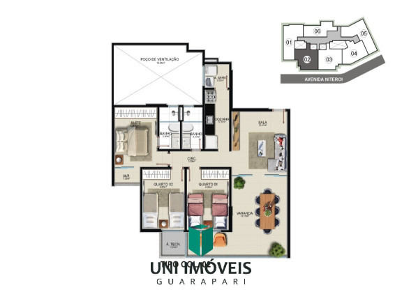 Imagem Apartamento com 3 Quartos à Venda, 95 m² em Praia Do Morro - Guarapari