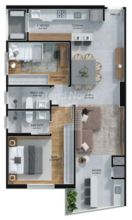 Imagem Apartamento com 2 Quartos à Venda, 77 m² em Centro - Itajaí