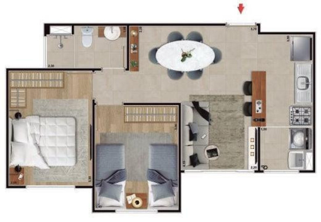 Imagem Apartamento com 2 Quartos à Venda,  em Campo Grande - Rio De Janeiro