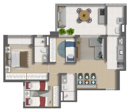 Imagem Imóvel com 2 Quartos à Venda, 57 m² em Vila Mascote - São Paulo