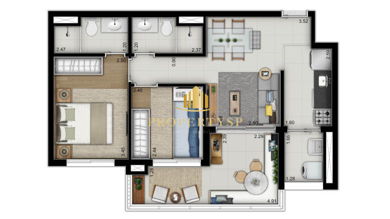 Imagem Apartamento com 2 Quartos à Venda, 59 m² em Perdizes - São Paulo Imagem Apartamento com 2 Quartos à Venda, 59 m² em Perdizes - São Paulo