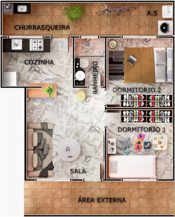 Imagem Sobrado com 2 Quartos à Venda, 49 m² em Vila Caicara - Praia Grande Imagem Sobrado com 2 Quartos à Venda, 49 m² em Vila Caicara - Praia Grande