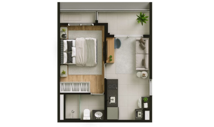 Imagem Apartamento com 1 Quarto à Venda, 37 m² em Cidade Monções - São Paulo