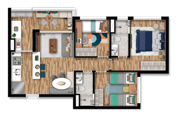 Imagem Imóvel com 3 Quartos à Venda, 66 m² em Vila Andrade - São Paulo Imagem Imóvel com 3 Quartos à Venda, 66 m² em Vila Andrade - São Paulo