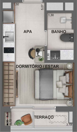 Imagem Apartamento com 1 Quarto à Venda, 30 m² em Vila Mariana - São Paulo