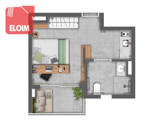 Imagem Studio com 1 Quarto à Venda, 25 m² em Pinheiros - São Paulo Imagem Studio com 1 Quarto à Venda, 25 m² em Pinheiros - São Paulo