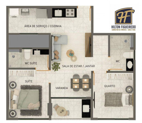 Imagem Apartamento com 1 Quarto à Venda, 38 m² em Monte Castelo - Cabedelo Imagem Apartamento com 1 Quarto à Venda, 38 m² em Monte Castelo - Cabedelo