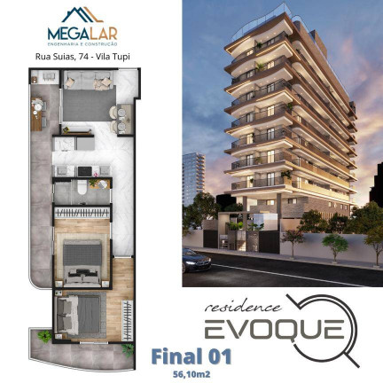 Imagem Apartamento com 2 Quartos à Venda, 61 m² em Tupi - Praia Grande Imagem Apartamento com 2 Quartos à Venda, 61 m² em Tupi - Praia Grande