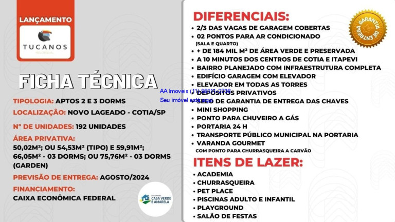Imagem Apartamento com 2 Quartos à Venda, 54 m² em Roselândia - Cotia