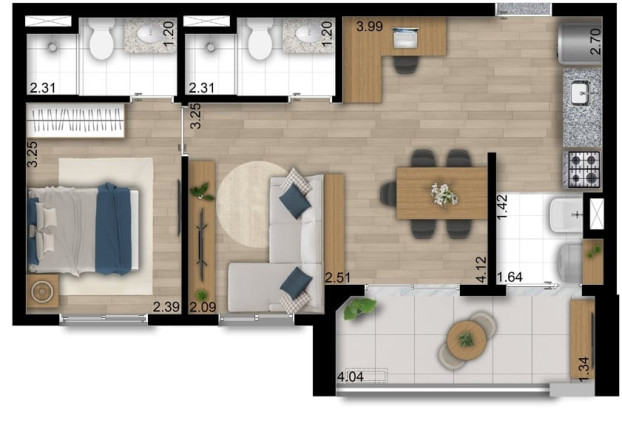 Imagem Imóvel com 2 Quartos à Venda, 49 m² em Vila Carrão - São Paulo Imagem Imóvel com 2 Quartos à Venda, 49 m² em Vila Carrão - São Paulo
