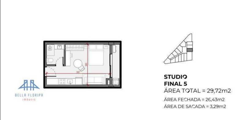 Imagem Studio com 1 Quarto à Venda, 29 m² em Jurerê - Florianópolis Imagem Studio com 1 Quarto à Venda, 29 m² em Jurerê - Florianópolis