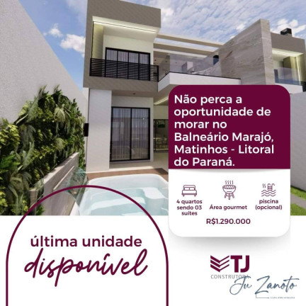 Imagem Casa com 4 Quartos à Venda, 175 m² em Marajó - Matinhos Imagem Casa com 4 Quartos à Venda, 175 m² em Marajó - Matinhos