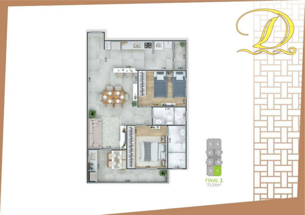 Imagem Apartamento com 2 Quartos à Venda, 72 m² em Vila Guilhermina - Praia Grande