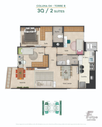 Imagem Imóvel com 3 Quartos à Venda, 76 m² em Itapuã - Vila Velha Imagem Imóvel com 3 Quartos à Venda, 76 m² em Itapuã - Vila Velha
